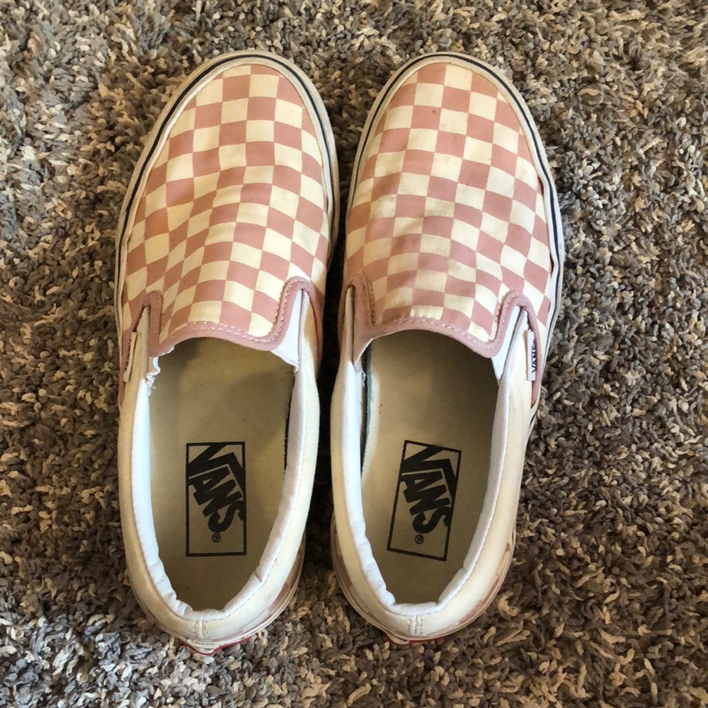 Pink checkered vans